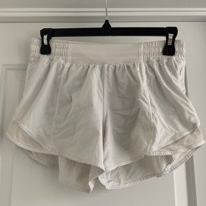 White Hotty Hot 4” Lululemon Shorts